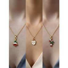 NKT Collection Yeni Yıl Üçlü Kombin Altın Kaplama Kolye Seti