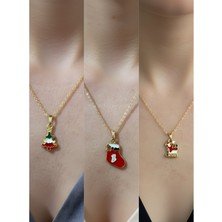 NKT Collection Yeni Yıl Üçlü Kombin Altın Kaplama Kolye Seti