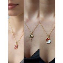 NKT Collection Yeni Yıl Üçlü Kombin Altın Kaplama Kolye Seti