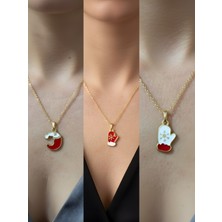 NKT Collection Yeni Yıl Üçlü Kombin Altın Kaplama Kolye Seti