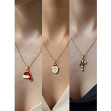 NKT Collection Yeni Yıl Üçlü Kombin Altın Kaplama Kolye Seti