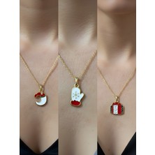 NKT Collection Yeni Yıl Üçlü Kombin Altın Kaplama Kolye Seti