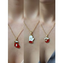 NKT Collection Yeni Yıl Üçlü Kombin Altın Kaplama Kolye Seti