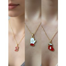 NKT Collection Yeni Yıl Üçlü Kombin Altın Kaplama Kolye Seti