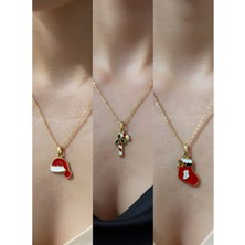 NKT Collection Yeni Yıl Üçlü Kombin Altın Kaplama Kolye Seti