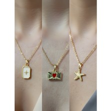 NKT Collection Üçlü Kombin Altın Kaplama Sembol Kolye Seti