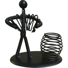 Best Hediye Dekoratif Metal Adam Müzisyen Kalemlik Akordiyon
