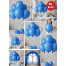 Toyfest 10 Adet Mavi Parıltılı Metalik Balonlar ✨ Parti & Kutlama Paketi