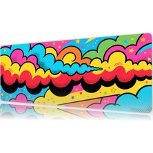 Urzuva Boomclouds 80X30 3mm Kalınlık  Premium Gaming Oyuncu Mousepad, Anti Slip Xxl Mouse Pad
