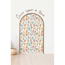 Trend Wall Decor Renkli Harf Temalı Duvar Sticker, Kreş / Çocuk /Bebek Odası Dekoru, Stiker Yazı ve Çerçeve, Dinozor Harfler içeren Duvar Kağıdı, Torun Hediyesi, Yeni doğan Hediyesi, Karne Hediyesi
