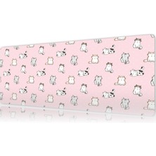 Urzuva Pastel Paws 80X30 3mm Kalınlık Premium Gaming Oyuncu Mousepad, Anti Slip Xxl Mouse Pad