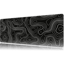 Urzuva Topographic Flow 80X30 3mm Kalınlık Premium Gaming Oyuncu Mousepad, Anti Slip Xxl Mouse Pad