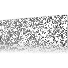 Urzuva Monochrome Lines  80X30 3mm Kalınlık Premium Gaming Oyuncu Mousepad, Anti Slip Xxl Mouse Pad