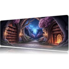 Urzuva Mystic Library Path 80X30 3mm Kalınlık  Premium Gaming Oyuncu Mousepad, Anti Slip Xxl Mouse Pad