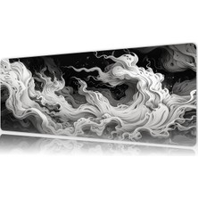 Urzuva Ethereal Smoke 80X30 3mm Kalınlık Premium Gaming Oyuncu Mousepad, Anti Slip Xxl Mouse Pad