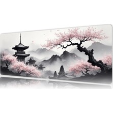Urzuva Sakura Serenity 80X30 3mm Kalınlık Premium Gaming Oyuncu Mousepad, Anti Slip Xxl Mouse Pad