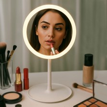 Best Hediye Yuvarlak LED Işıklı Dokunmatik Makyaj Aynası