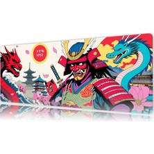 Urzuva Demon Of The Rising Sun 80X30 3mm Kalınlık  Premium Gaming Oyuncu Mousepad, Anti Slip Xxl Mouse Pad