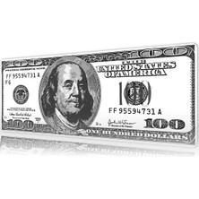 Urzuva 100 Dollar  80X30 3mm Kalınlık Premium Gaming Oyuncu Mousepad, Anti Slip Xxl Mouse Pad