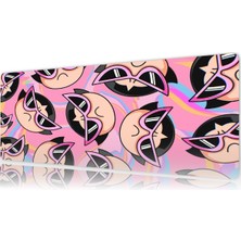 Urzuva Pink Attitude 80X30 3mm Kalınlık Premium Gaming Oyuncu Mousepad, Anti Slip Xxl Mouse Pad