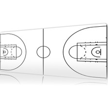 Urzuva Basketbol Sahası  80X30 3mm Kalınlık Premium Gaming Oyuncu Mousepad,  Xxl Mouse Pad