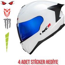 NCR Rapid Mavi Cam Kapalı Kask (Ece Belgeli)