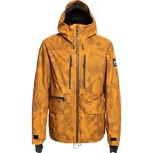 Quiksilver Carlson Stretch Quest Erkek Kahverengi Snowboard Ceketi