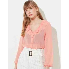 Milla Yavruağzı Volanlı Gömlek Bluz