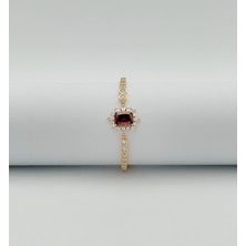 Mavika Jewellery 18K Gold Rose Plated Rubeus Baget Bileklik