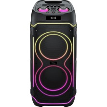 Acl Acs-4 100W Taşınabilir Rgb Bluetooth USB Sd Tws Parti Karaoke Microfon Hoparlör