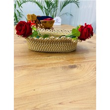 Hasır, Jüt,çirtikli  Sepet, Dolap Içi, Düzenleyici, Saklama Sepeti, Ekmek SEPETI,30X20X18