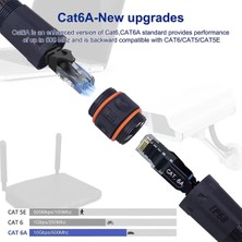 Deste Elektronik Dış Mekan (IP68) RJ45 Patch Kablo Bağlantısı Konnektörü,cat6 Toz ve Su Geçirmez 2XRJ45 Soket 1 Adet