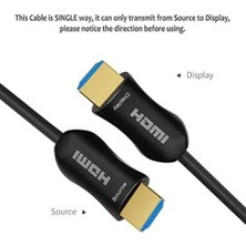 Deste Elektronik SE-30M4K/FB 30 Metre Fiber Altın Uçlu HDMI Kablo 4K UHD 60Hz HDMI 2.0 Fiber HDMI Kablo 4KX2K
