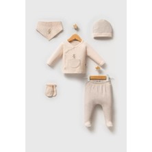 Moda Şahsenem Tongs Baby Daily Elegance Zıbın Takımı 5652 Gri