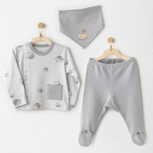 Moda Şahsenem Hello Autumn 3'lü Zıbın Takım Grey