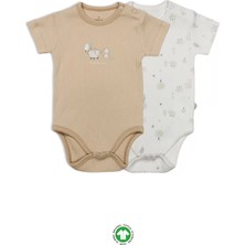 Moda Şahsenem Bistyle Always Dream Yarım Kol 2'li Body 17114 Ekru Bej