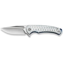 Civivi Voidflare Greyish White Resin Handle With Scale Pattern Satin Finished 14C28N Blade Çakı