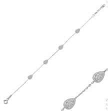 Eyelashes Silver 925 Ayar Gümüş Tek Sıra Mineli Tiffany Bileklik