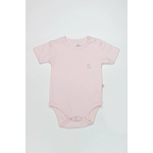 Moda Şahsenem Bistyle Organik Natural Basic Style Yarım Kol Body BS17103 Pembe