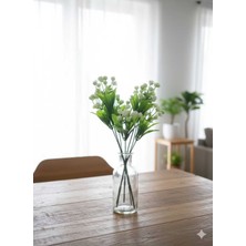 Yasima 1 Adet Bes Dallı 27 cm Yapay Yeşillikli Cipso Aranjman Dekor Bitkisi