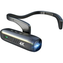 Ensiga 4K Kafa Monte Video Kamera - 120° Geniş Açı Lens, Anti-Shake, Dahili Pil, App Kontrolü