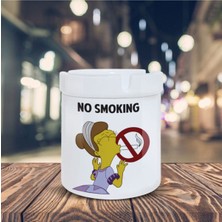 Beyaz The Simpsons Küllük No Smoking Baskılı Kül Tablası K-161