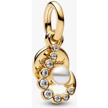 Lines Bijuteri S925 Ayar Gold Renk Gün Doğumu Madalyon Charm