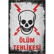 Ölüm Tehlikesi - Retro Ahşap Poster
