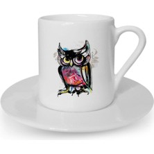 Türk Kahvesi Fincanı Baykuş