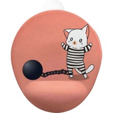 Şirin Suçlu Kedi Bilek Destekli Mouse Pad