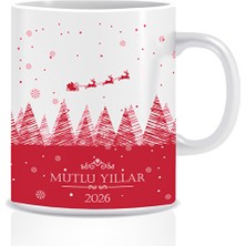 Sartre Art "yılbaşı Christmas Kupa 2026" Mutlu Yıllar Baskılı Kupa Bardak