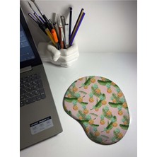 Tropikal Ananas Desenli Bilek Destekli Mouse Pad