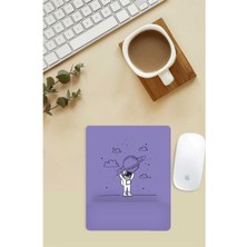 Uzayda Astronot Desenli Bilek Destekli Mouse Pad