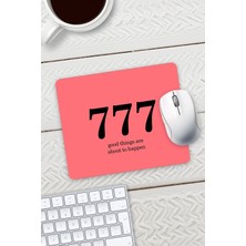 777 Olumlama Baskılı Mouse Pad 23X19CM Fare Altlığı Kaydırmaz Taban